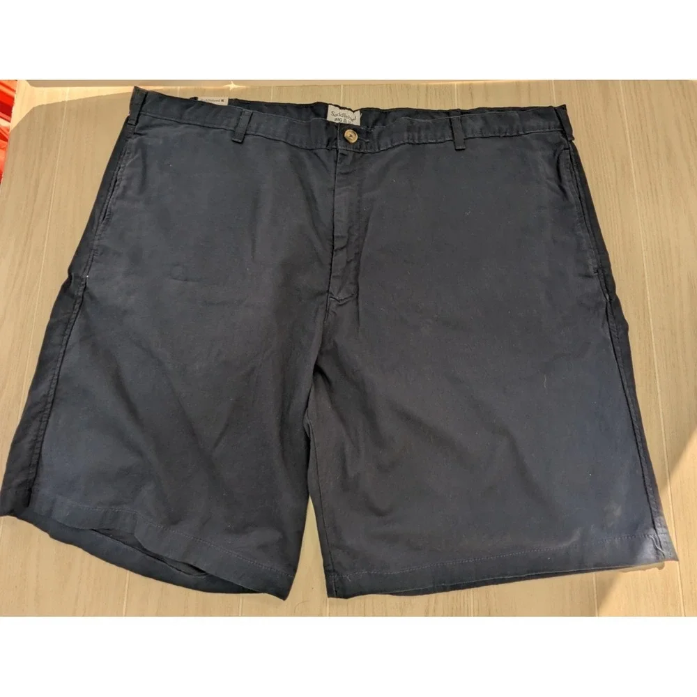 Saddlebred men navy blue comfort flex shorts Big & Tall 50W classic fit